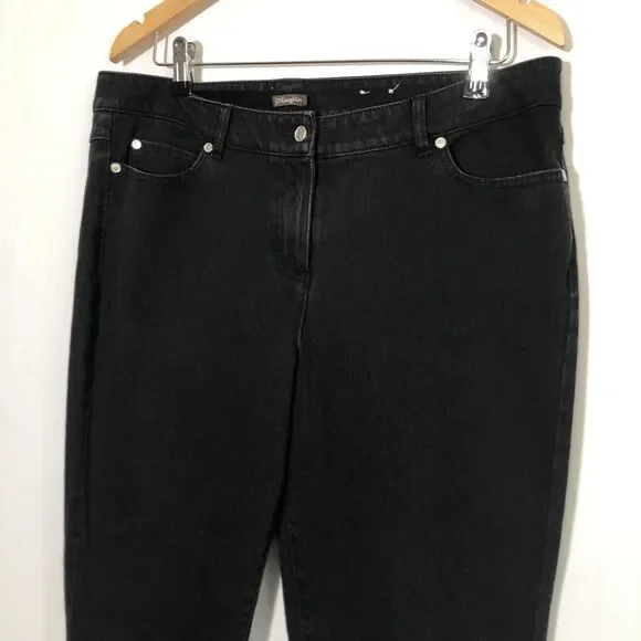 J McLaughlin Lexi Jeans Womens 14 Black Slim Tapered Legs Stretch Cotton - Picture 3 of 13